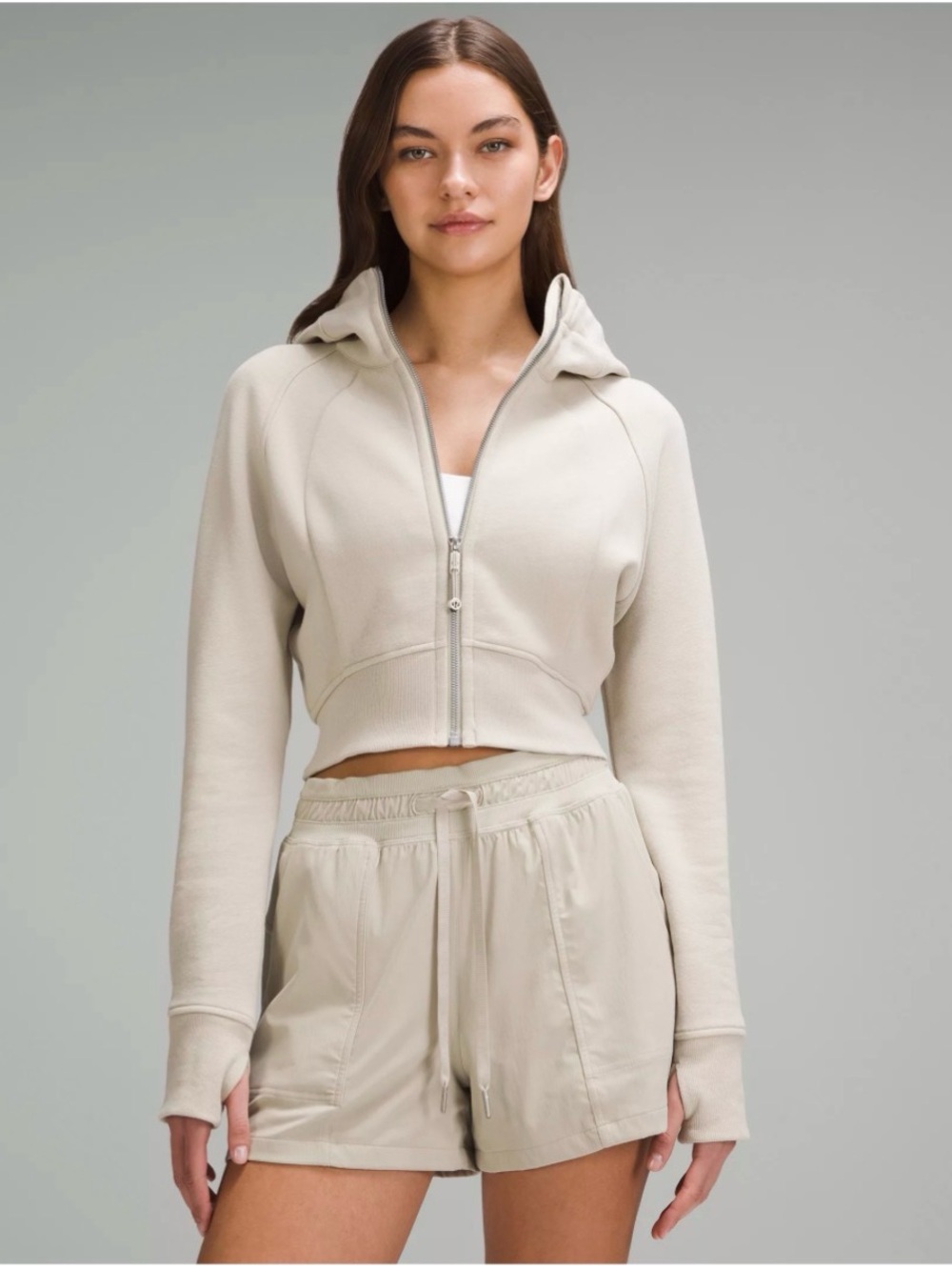 Scuba Full Zip Cropped Hoodie